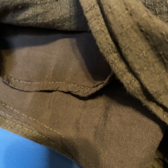 Army Green Flowy Shorts - Picture 2 of 3